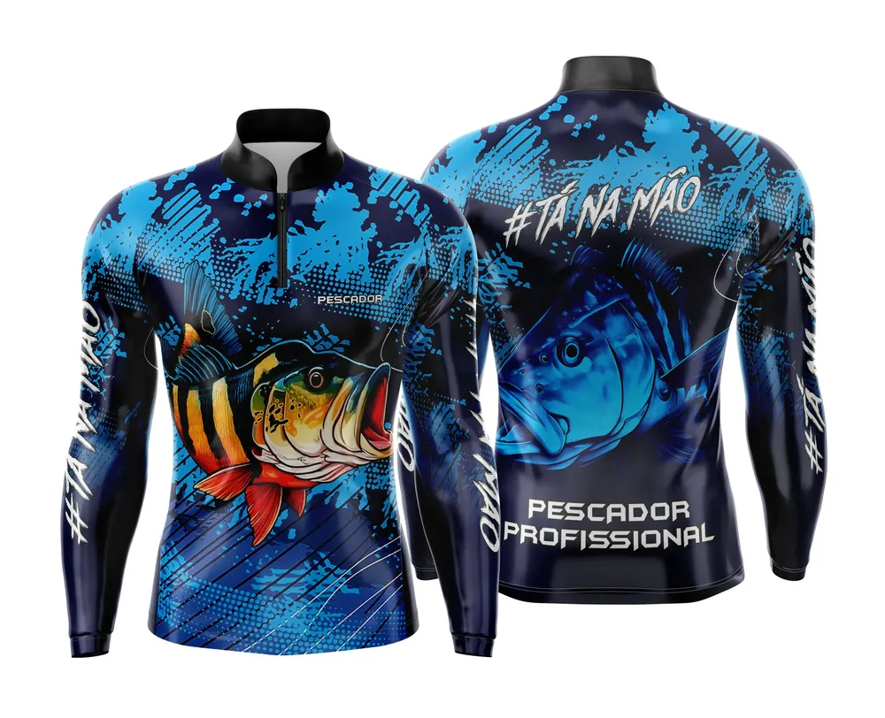 Arte Estampa Camisa de Pesca Esportiva Personalizada Modelo 32