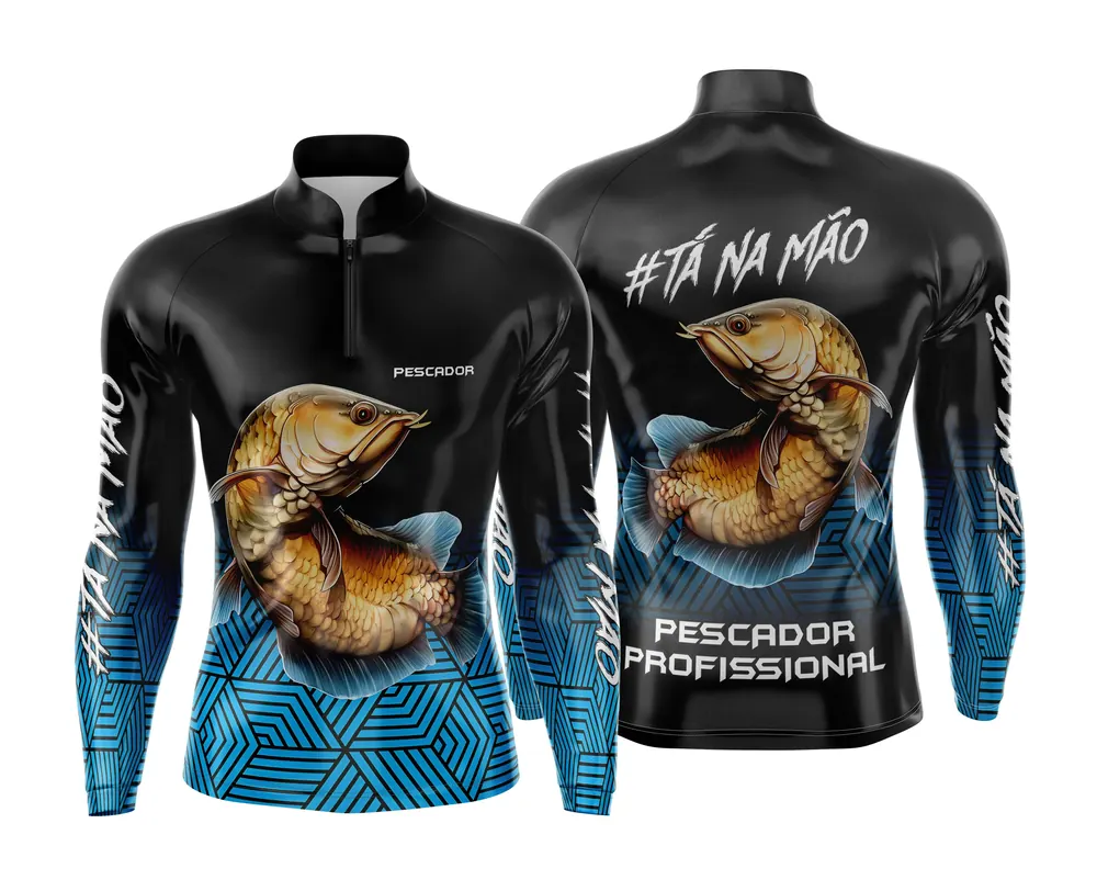Arte Estampa Camisa de Pesca Esportiva Personalizada Modelo 55