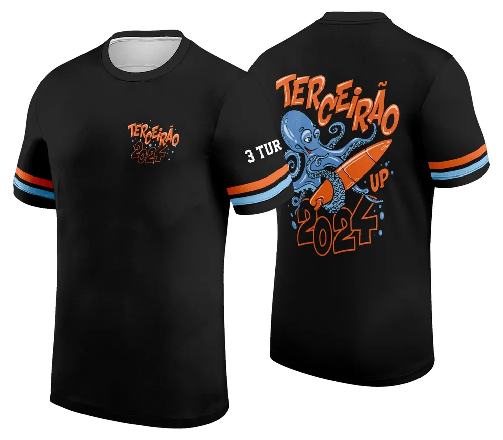 Arte da Camisa Terceirão Estilo Polvo