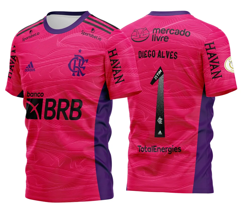 Arte Camisa do Flamengo 2021 2022 Goleiro Modelo 02