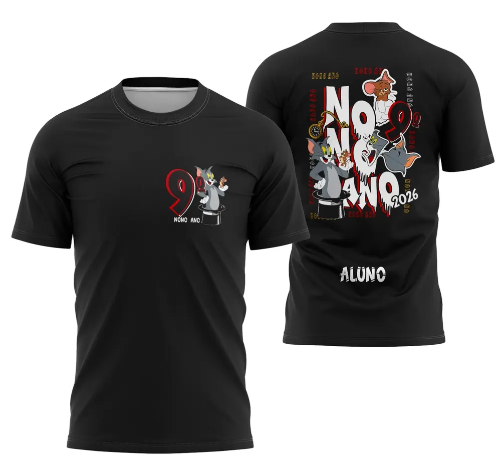 Arte Camisa Nono Ano Tom e Jerry
