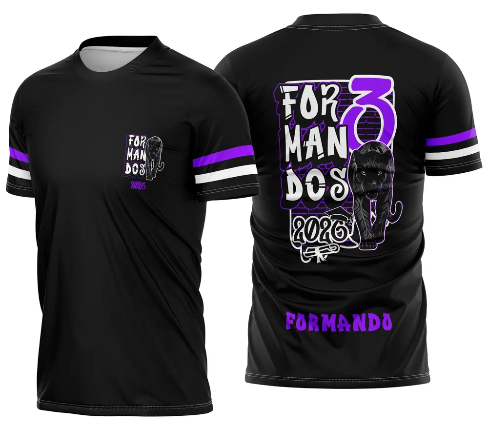 Arte Camisa Formandos 3 Pantera Negra