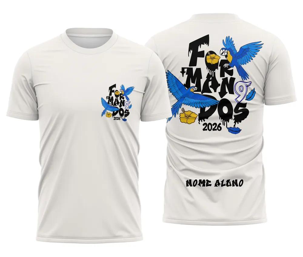 Arte Camisa Formandos Arara Azul Modelo 02