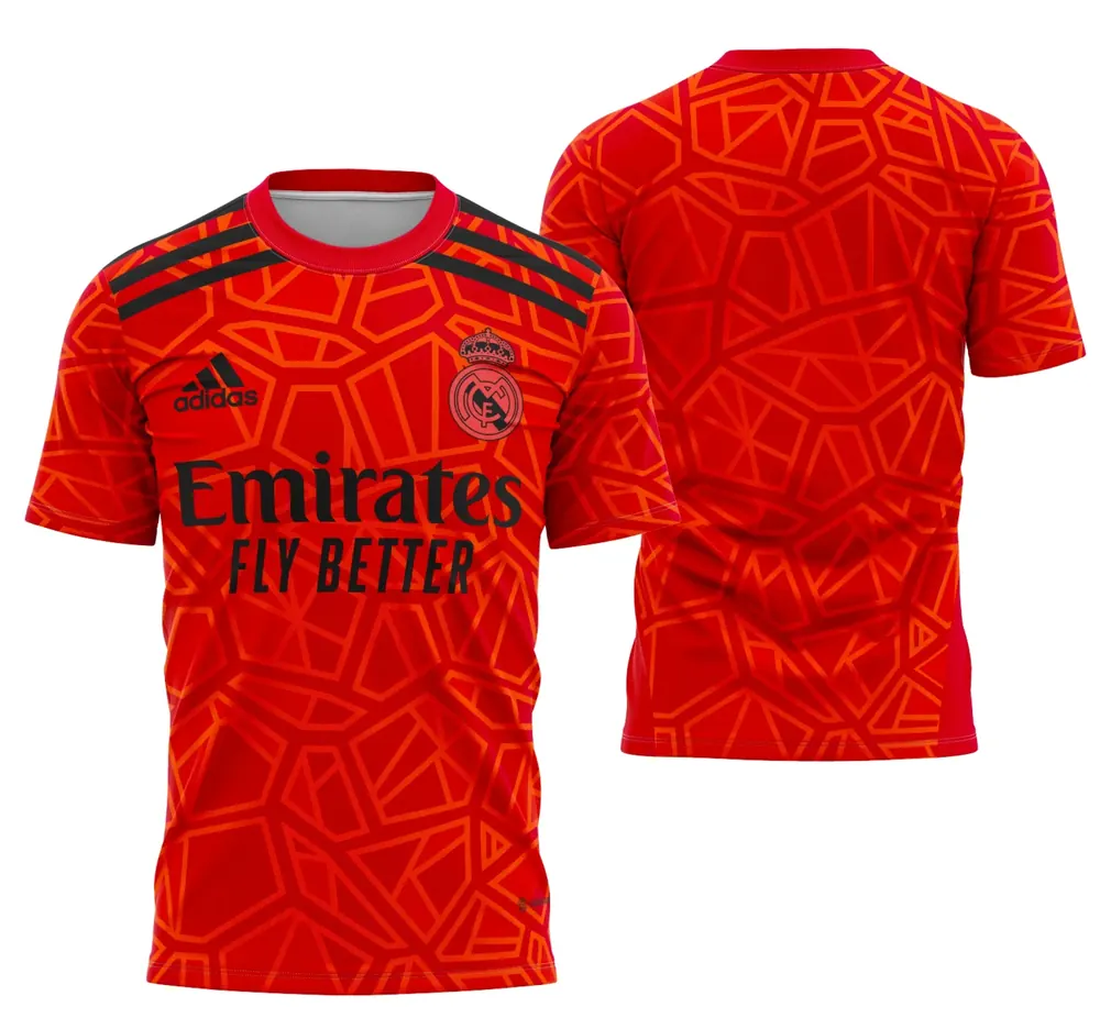 Arte Camisa Goleiro Do Real Madrid 2022-2023