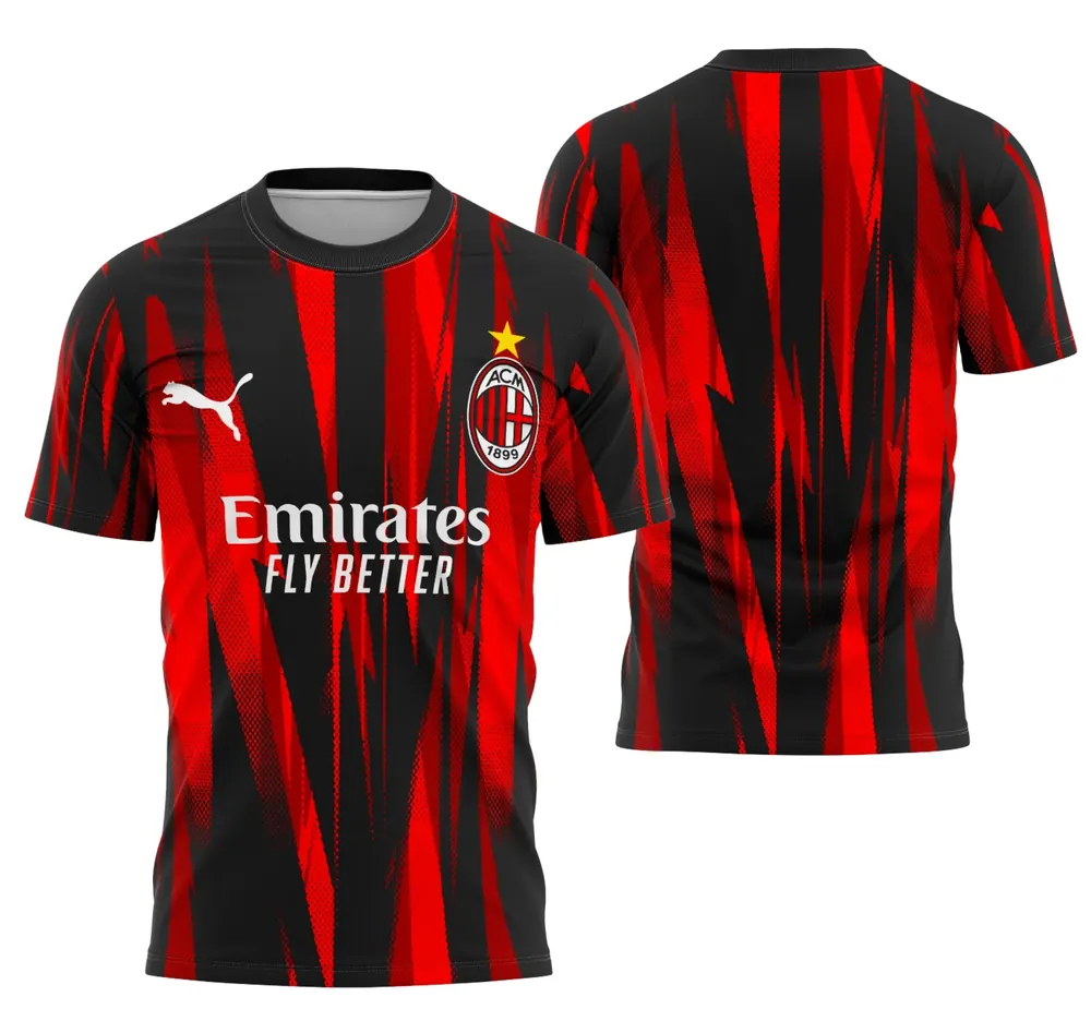 Arte Camisa Interclasse Conceito Ac Milan 2025