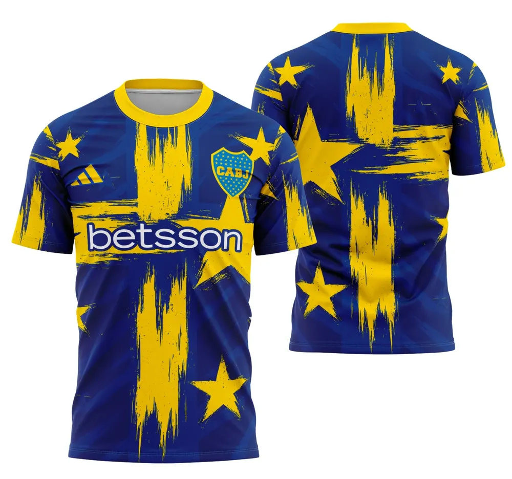 Arte Camisa Interclasse Conceito Do Boca Juniors