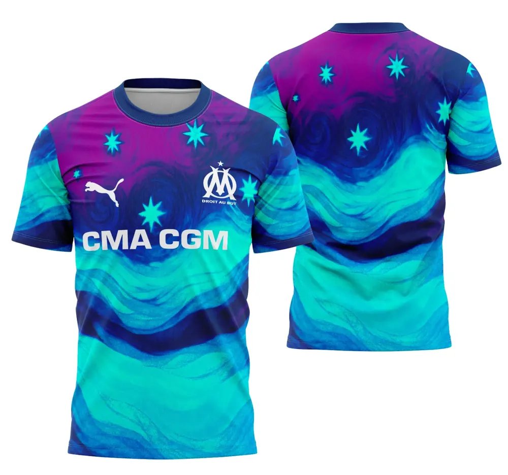 Arte Camisa Interclasse Conceito Do Olympique De Marselha