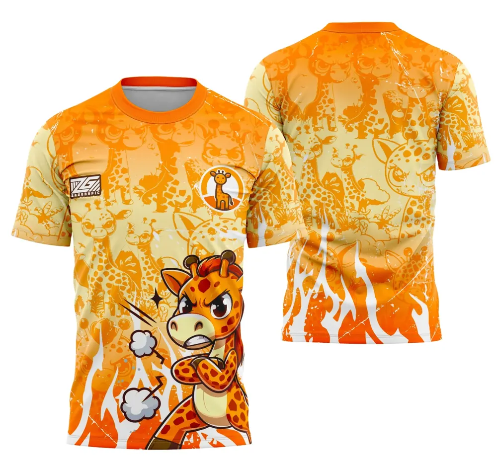 Arte Camisa Interclasse Equipe Girafa Fofa