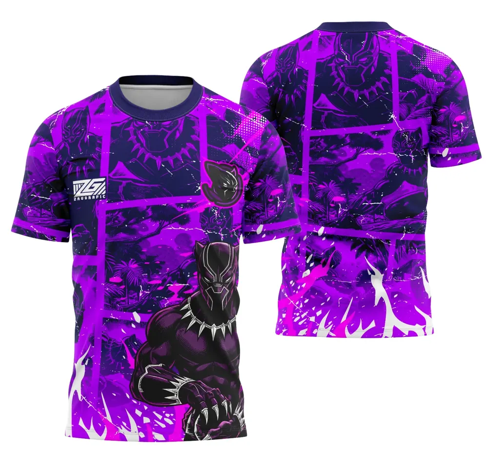 Arte Camisa Interclasse Equipe Pantera Negra