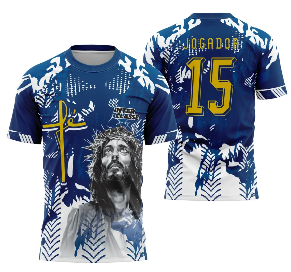 Camisa Interclasse Futebol Jesus Cristo Modelo 24