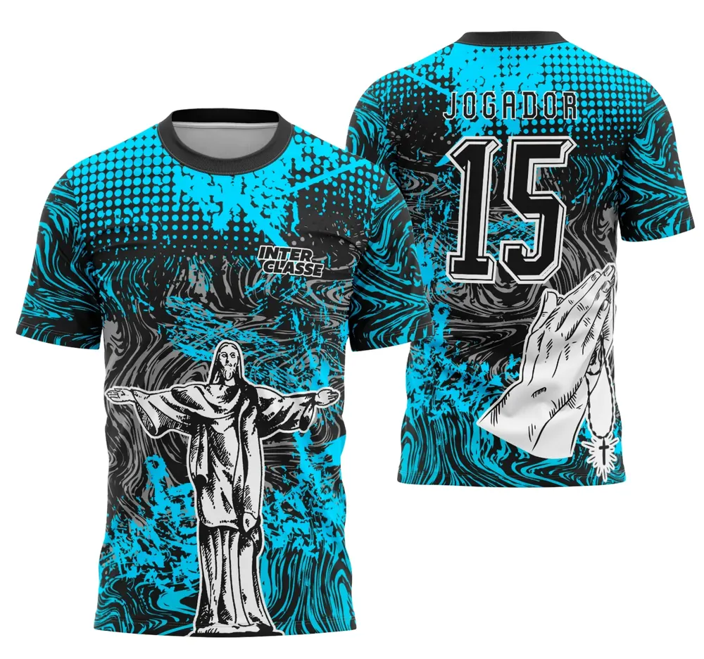 Camisa Interclasse Futebol Jesus Cristo Modelo 13