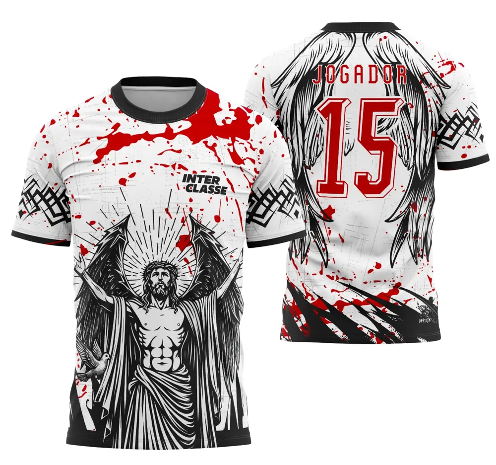 Camisa Interclasse Futebol Jesus Cristo Modelo 04