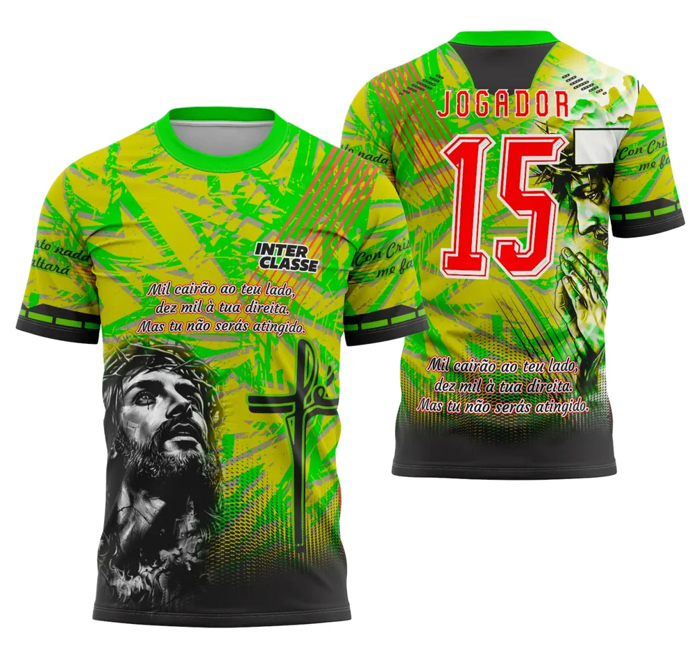 Camisa Interclasse Futebol Jesus Cristo Modelo 21