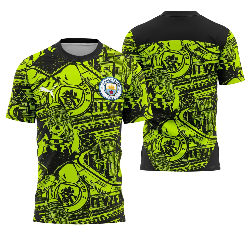 Arte Camisa Interclasse Pré-Jogo Do Manchester City