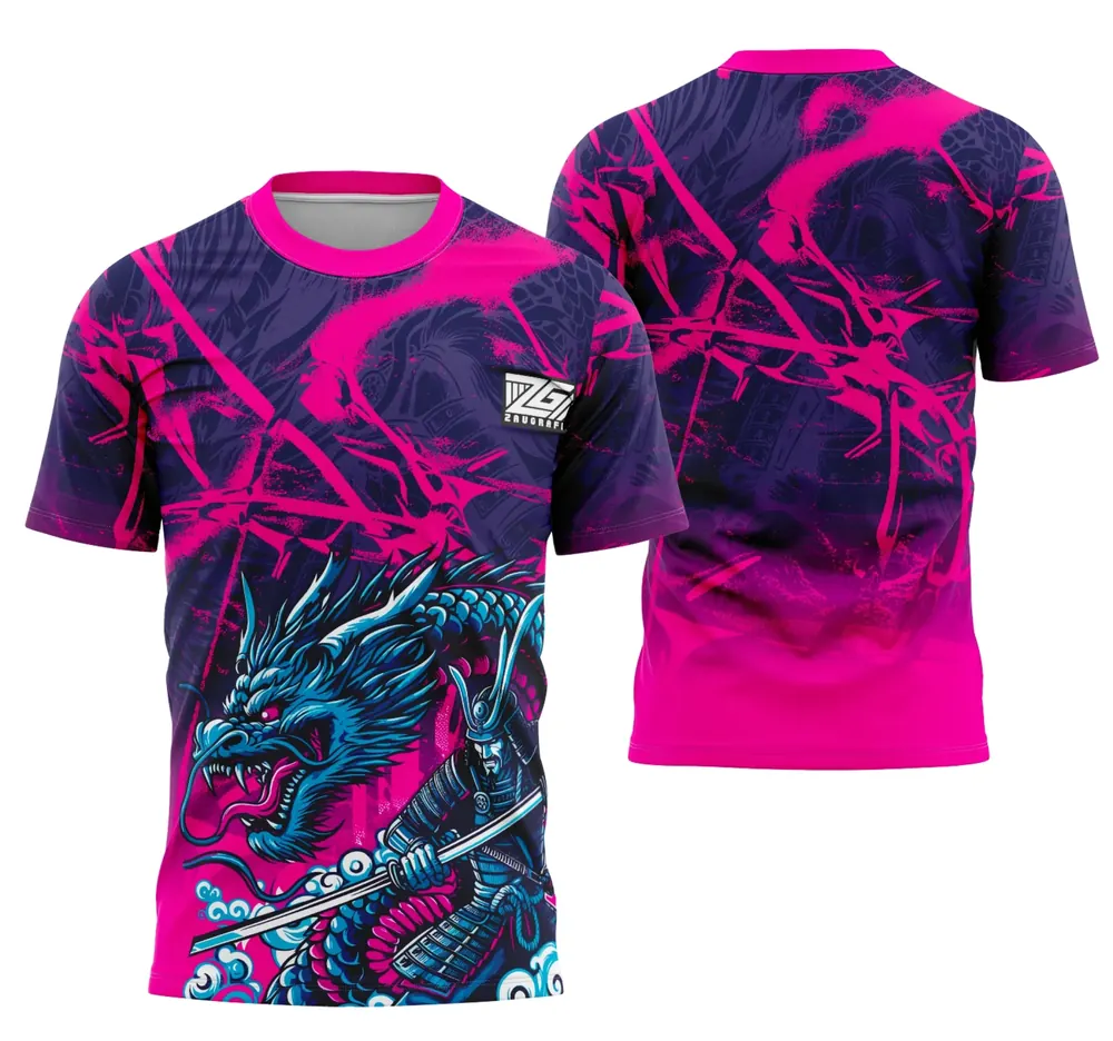 Arte Camisa Interclasse Samurai Japonês