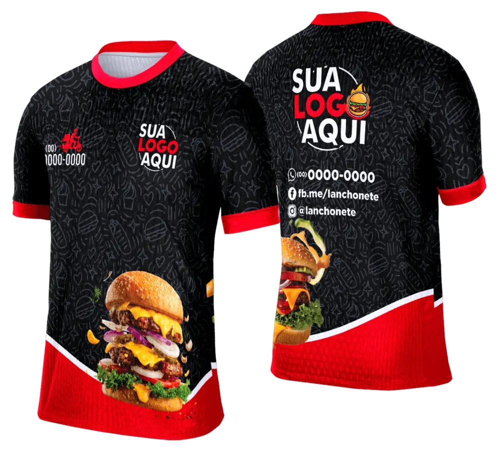 Camisa Lanche e Hamburgueria Modelo 009
