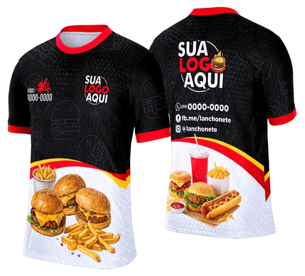 Camisa Lanche e Hamburgueria Modelo 012