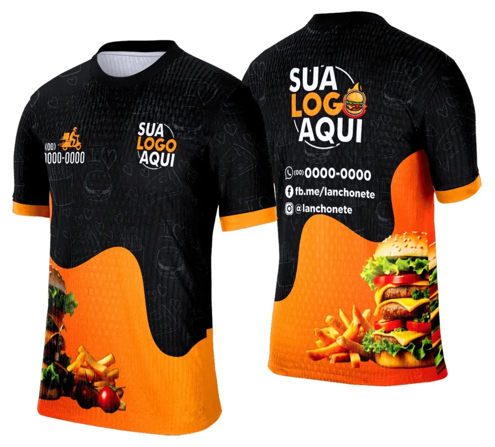 Camisa Lanche e Hamburgueria Modelo 018
