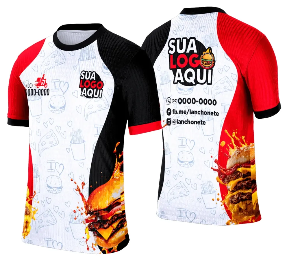 Camisa Lanche e Hamburgueria Modelo 020