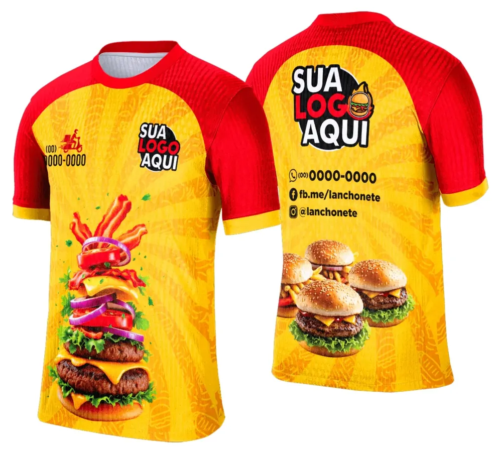 Camisa Lanche e Hamburgueria Modelo 034