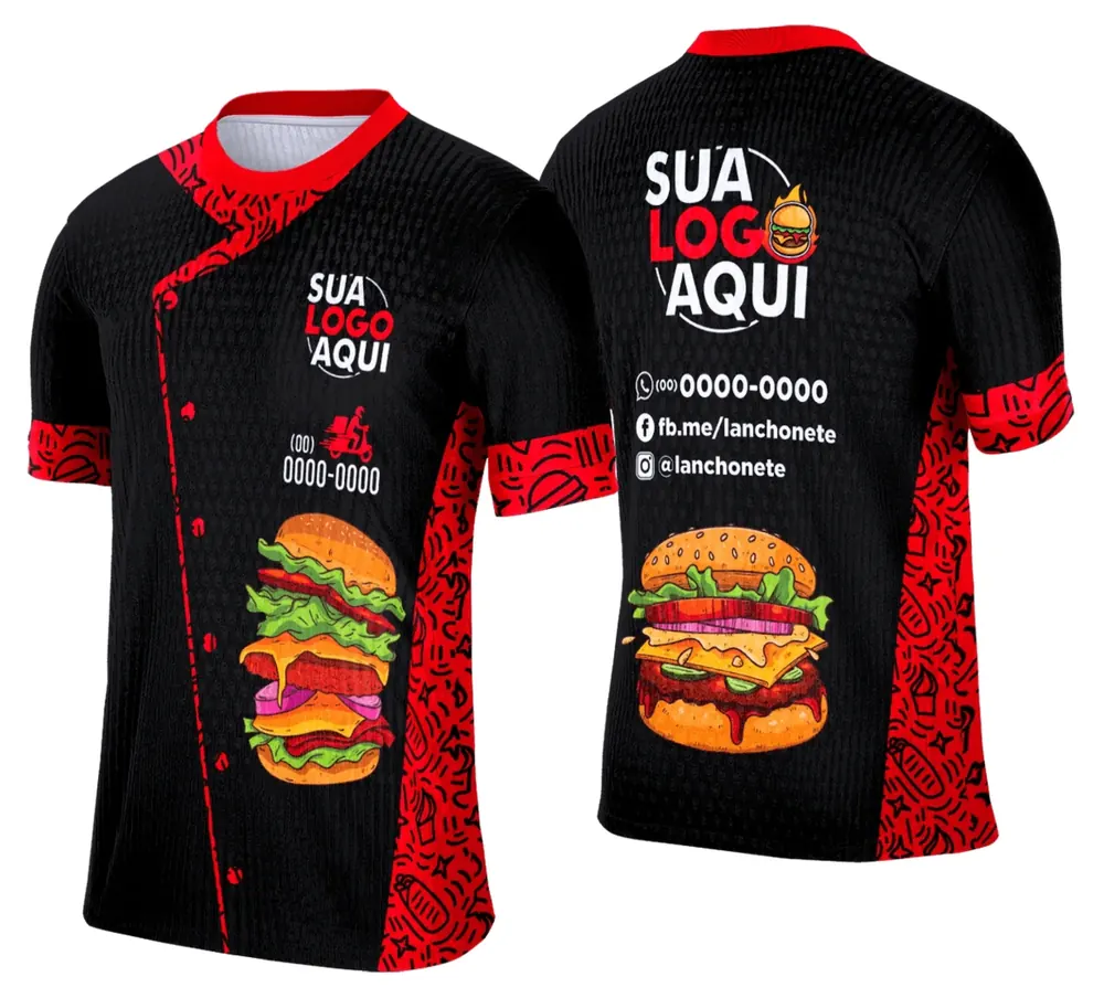 Camisa Lanche e Hamburgueria Modelo 047