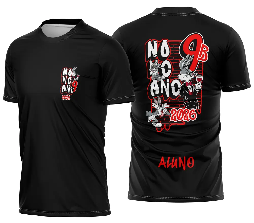Arte Camisa Nono Ano PernaLonga Escolar