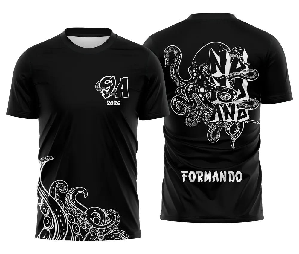 Arte Camisa Nono Ano Polvo Preto