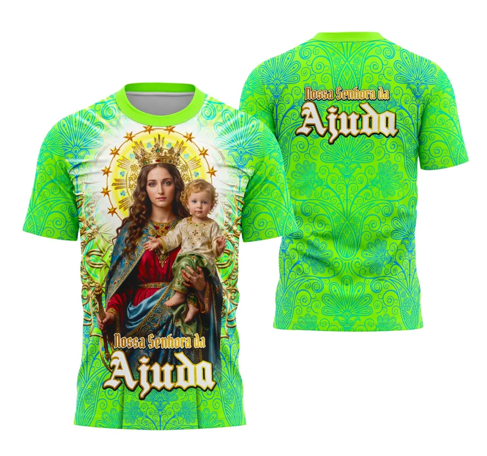 Arte Camisa Devocional Nossa Senhora da Ajuda Modelo 02