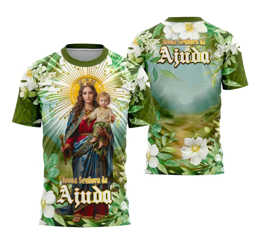 Arte Camisa Devocional Nossa Senhora da Ajuda