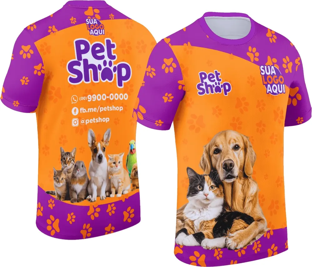 Arte Camisa Pet Shop Modelo 005