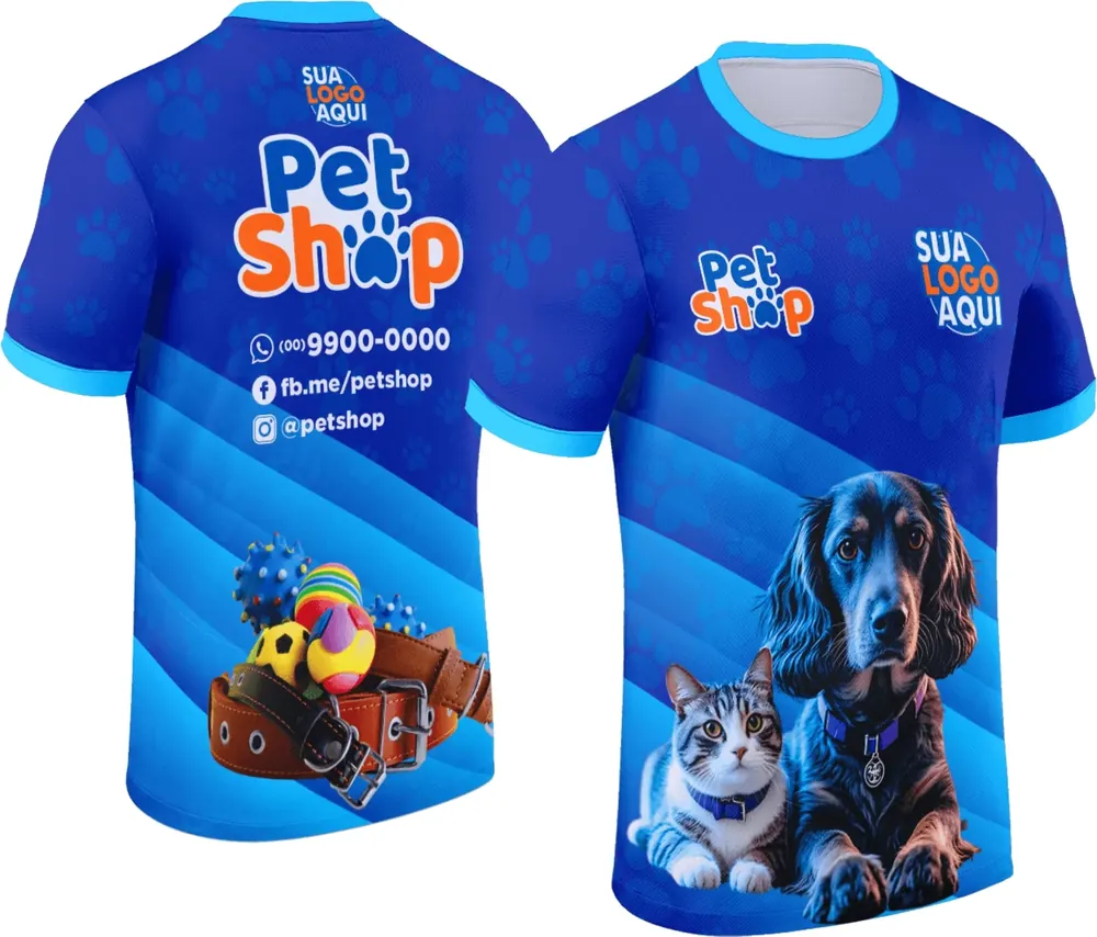 Arte Camisa Pet Shop Modelo 006