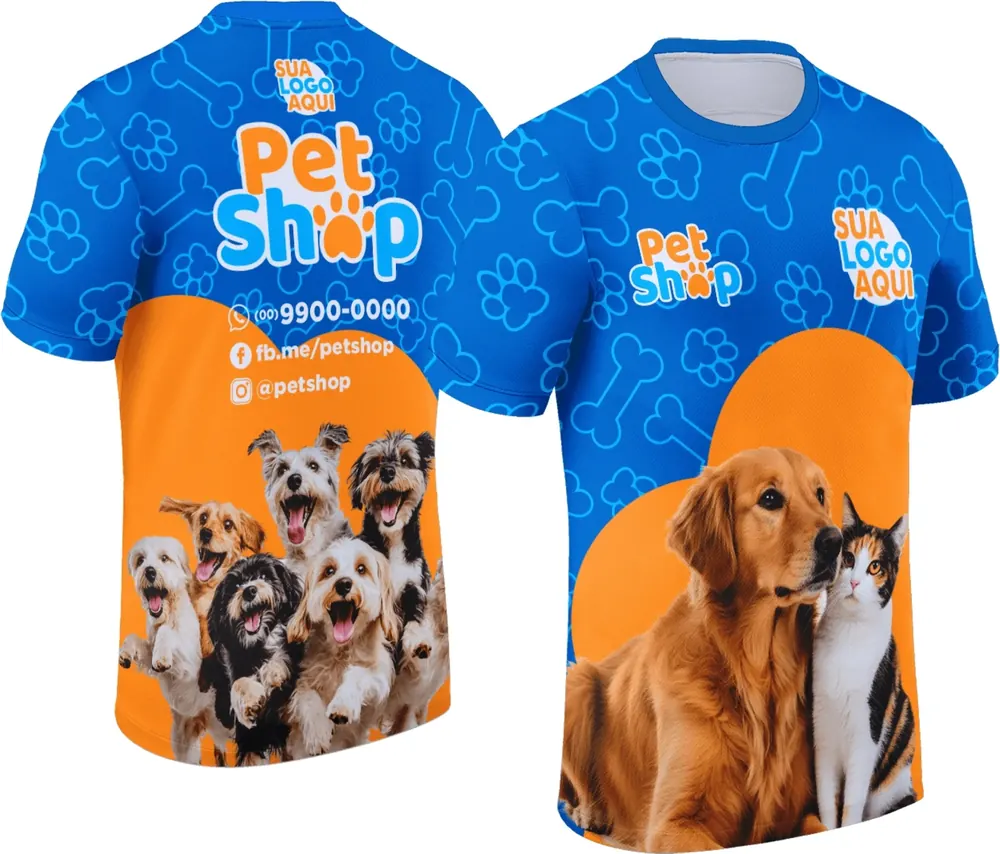 Arte Camisa Pet Shop Modelo 009