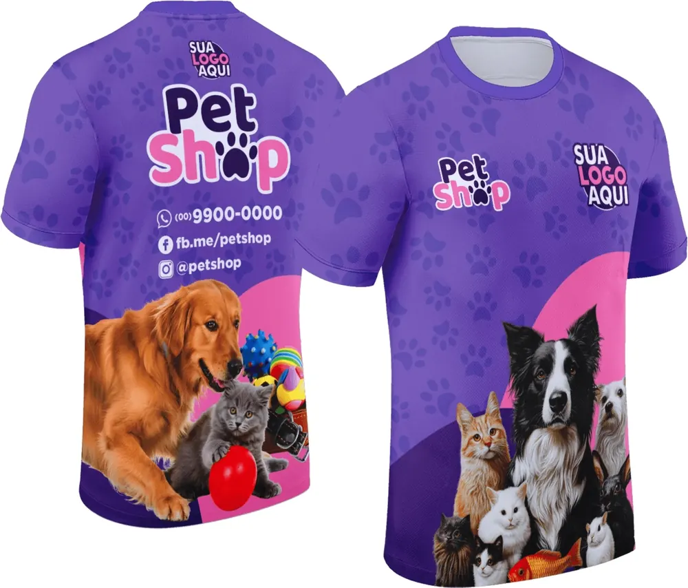 Arte Camisa Pet Shop Modelo 011