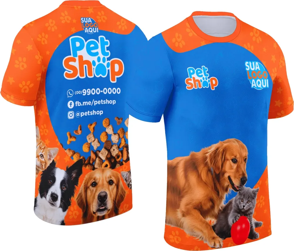 Arte Camisa Pet Shop Modelo 015