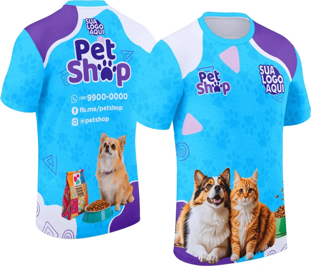 Arte Camisa Pet Shop Modelo 016
