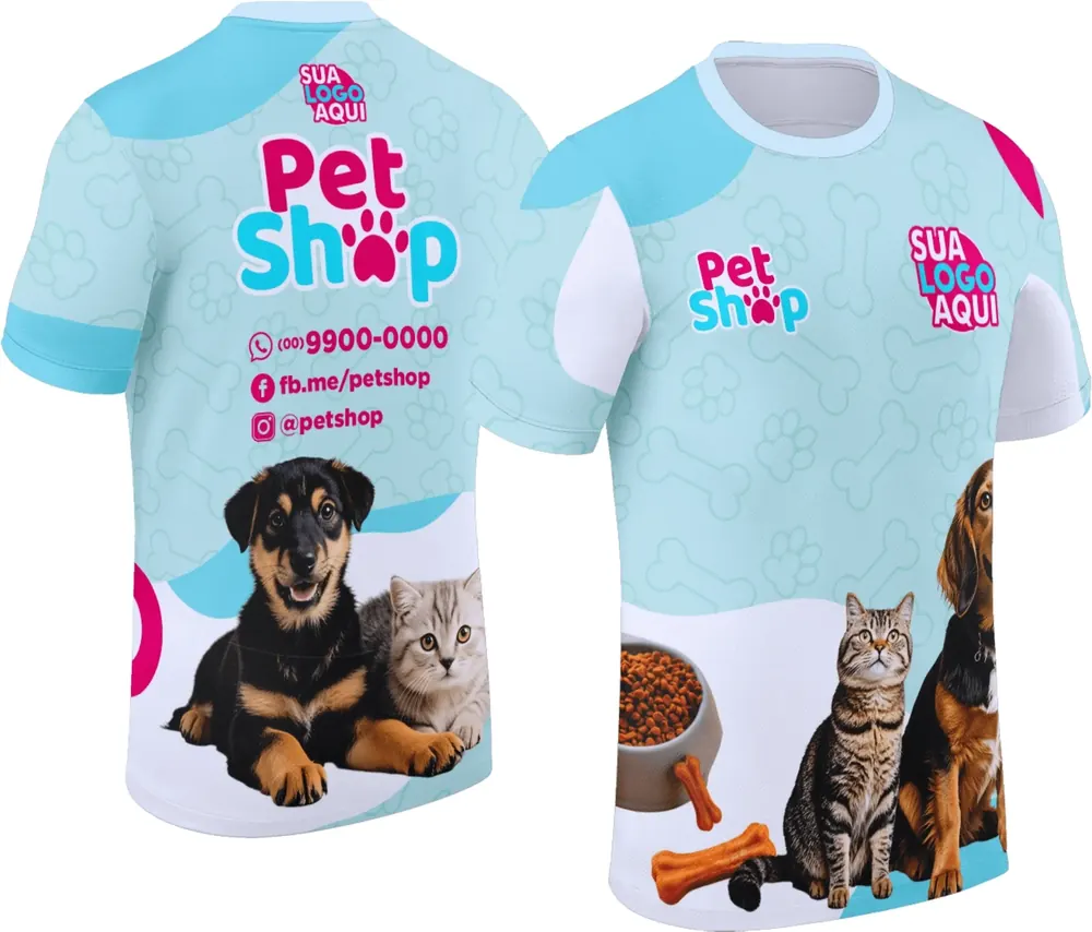 Arte Camisa Pet Shop Modelo 021