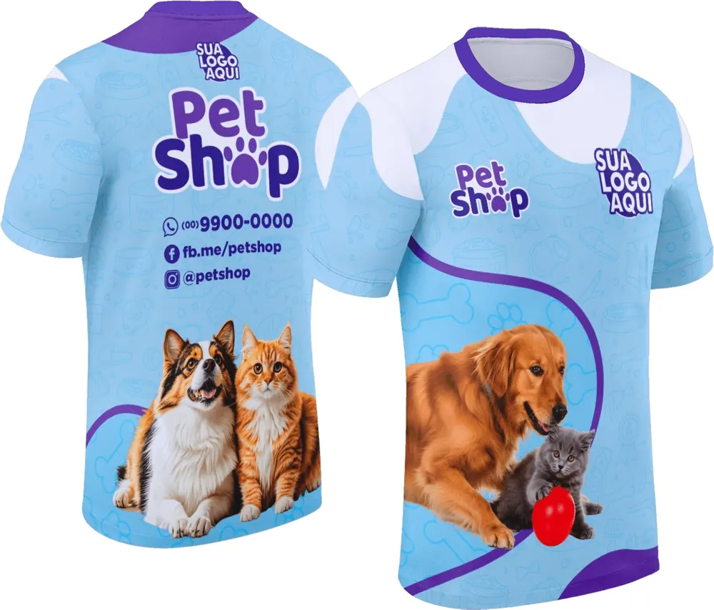 Arte Camisa Pet Shop Modelo 024