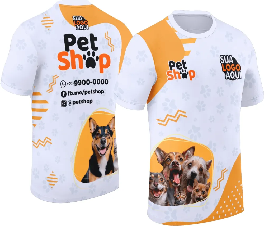 Arte Camisa Pet Shop Modelo 027
