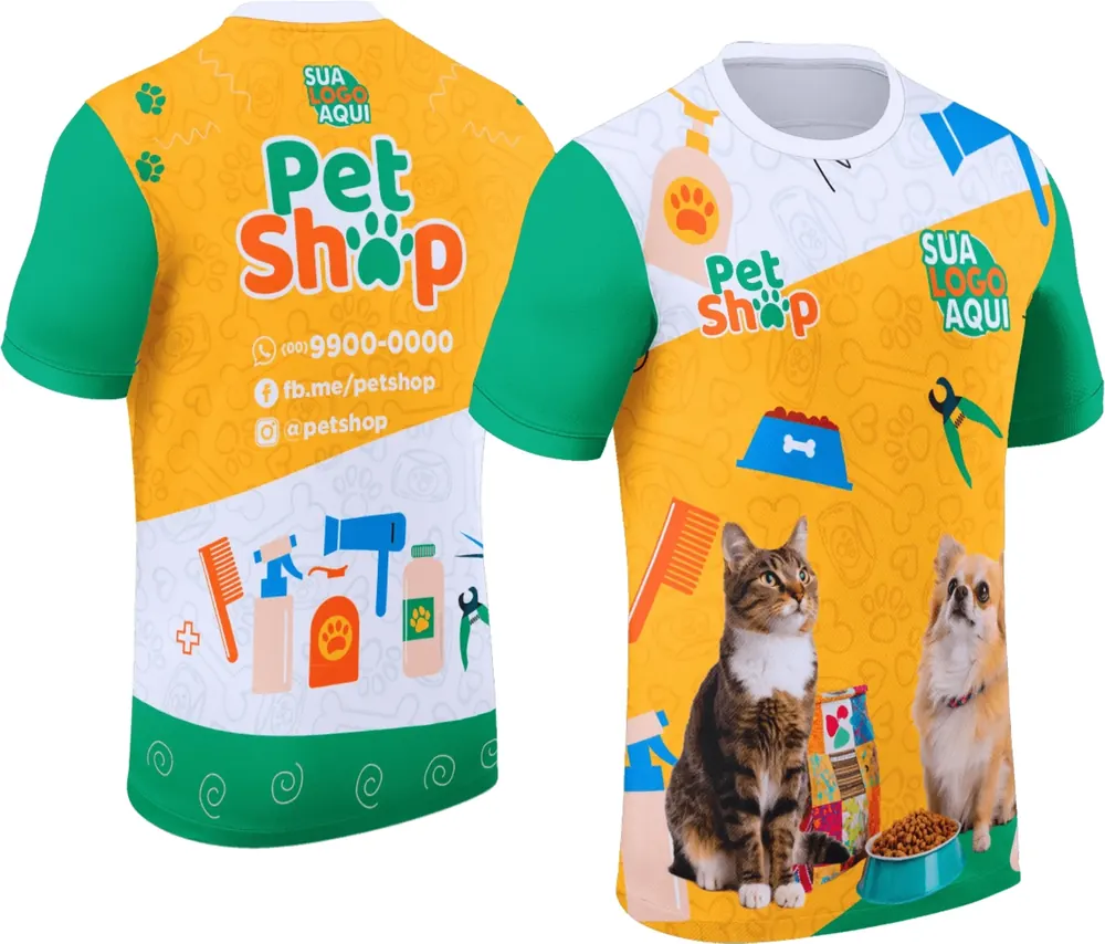 Arte Camisa Pet Shop Modelo 028