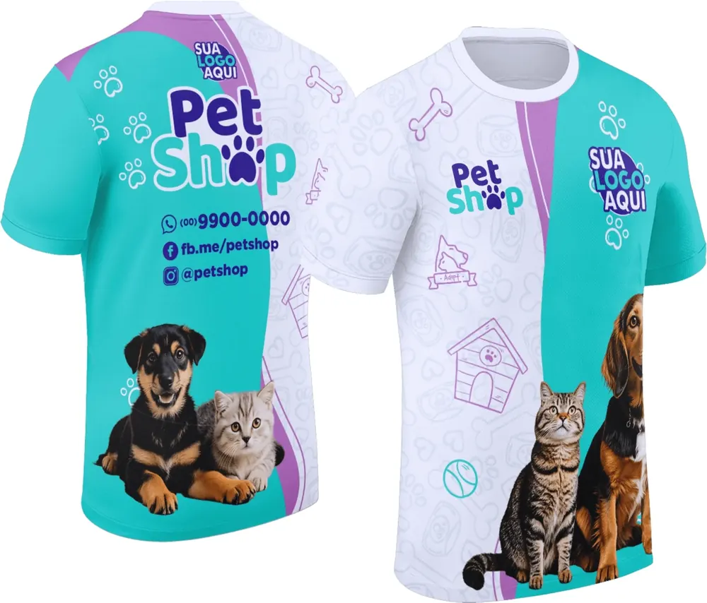 Arte Camisa Pet Shop Modelo 031