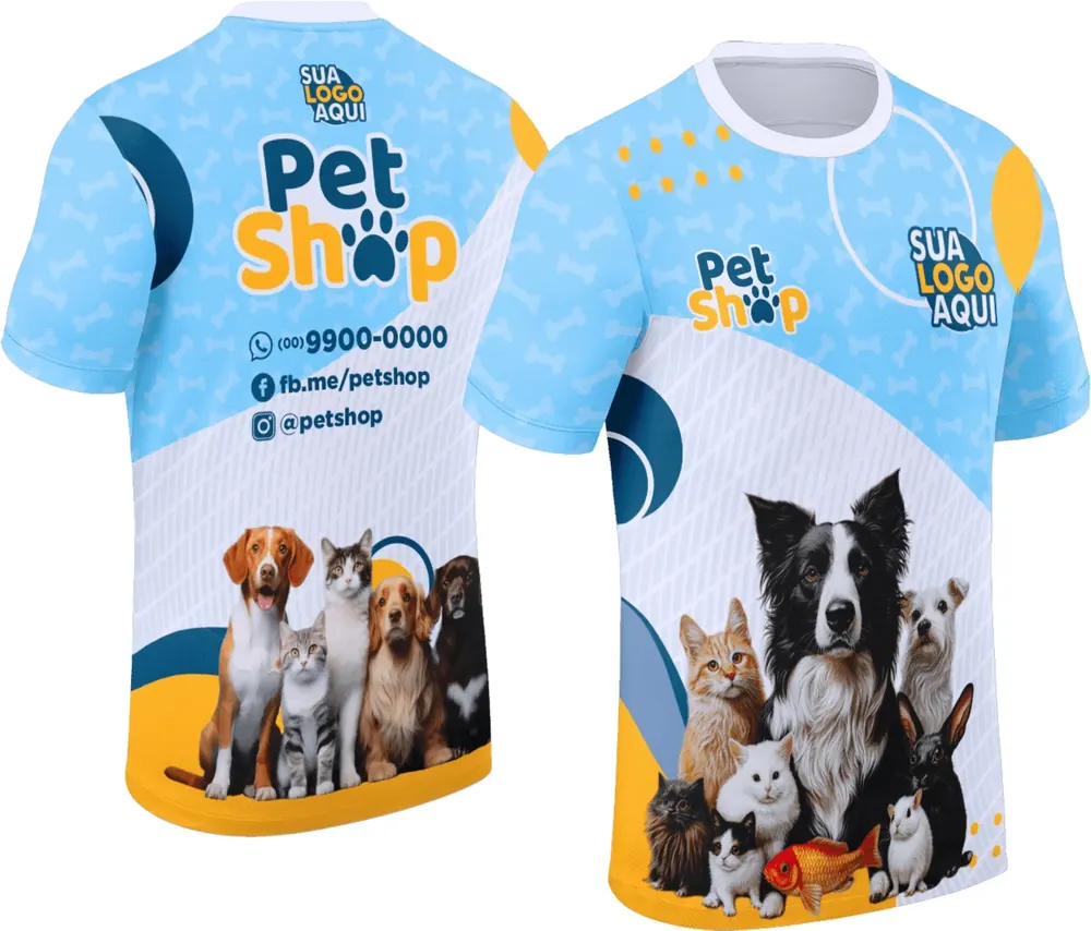 Arte Camisa Pet Shop Modelo 033