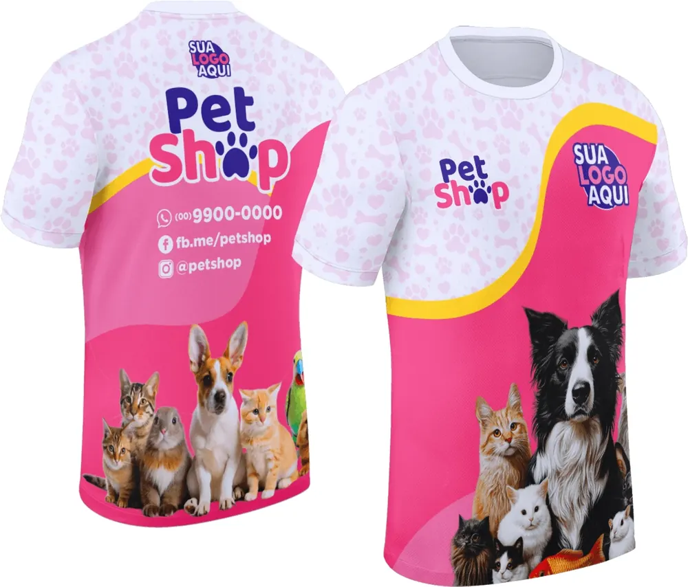 Arte Camisa Pet Shop Modelo 034