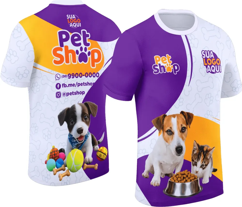 Arte Camisa Pet Shop Modelo 039