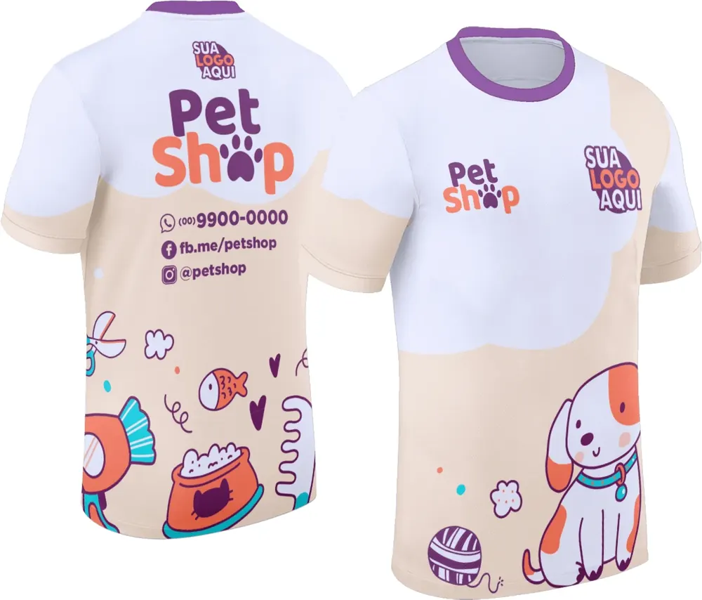 Arte Camisa Pet Shop Modelo 041