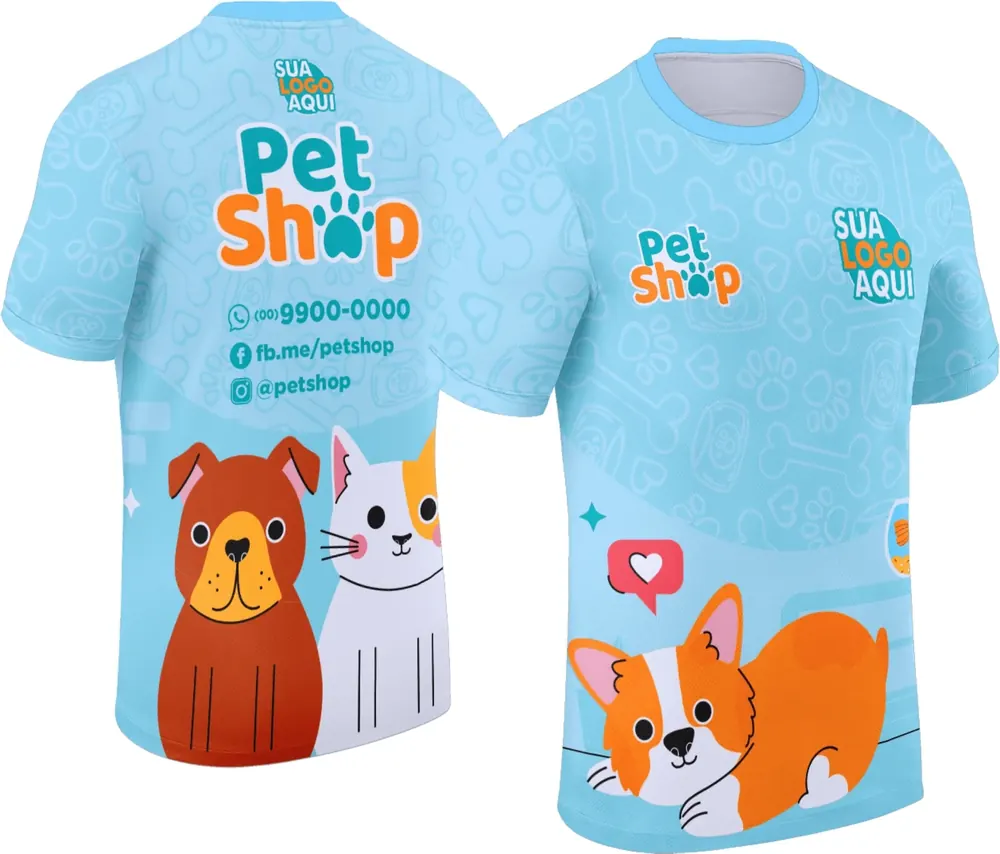 Arte Camisa Pet Shop Modelo 042