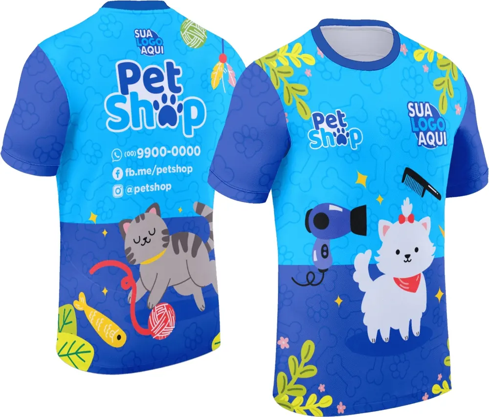 Arte Camisa Pet Shop Modelo 045