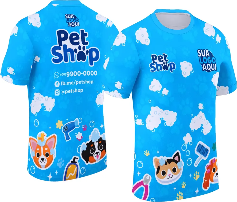 Arte Camisa Pet Shop Modelo 047