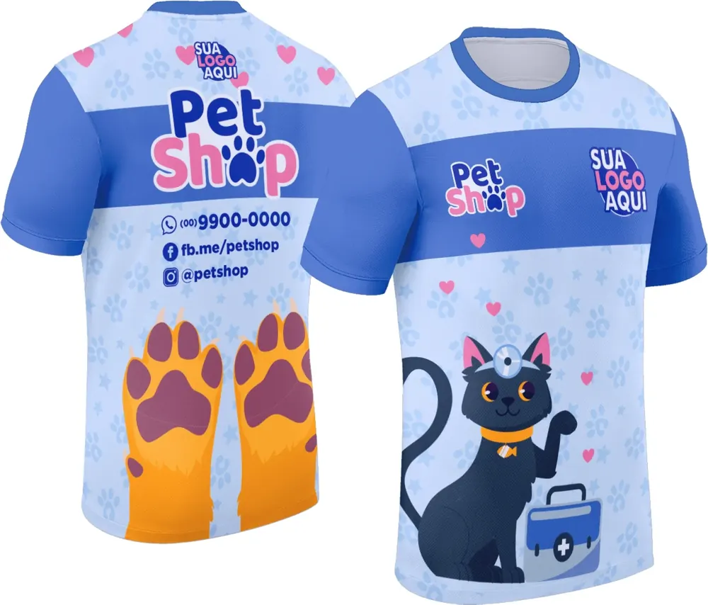 Arte Camisa Pet Shop Modelo 049