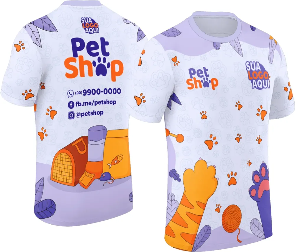 Arte Camisa Pet Shop Modelo 052