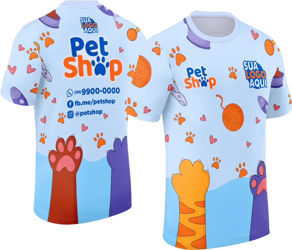 Arte Camisa Pet Shop Modelo 053